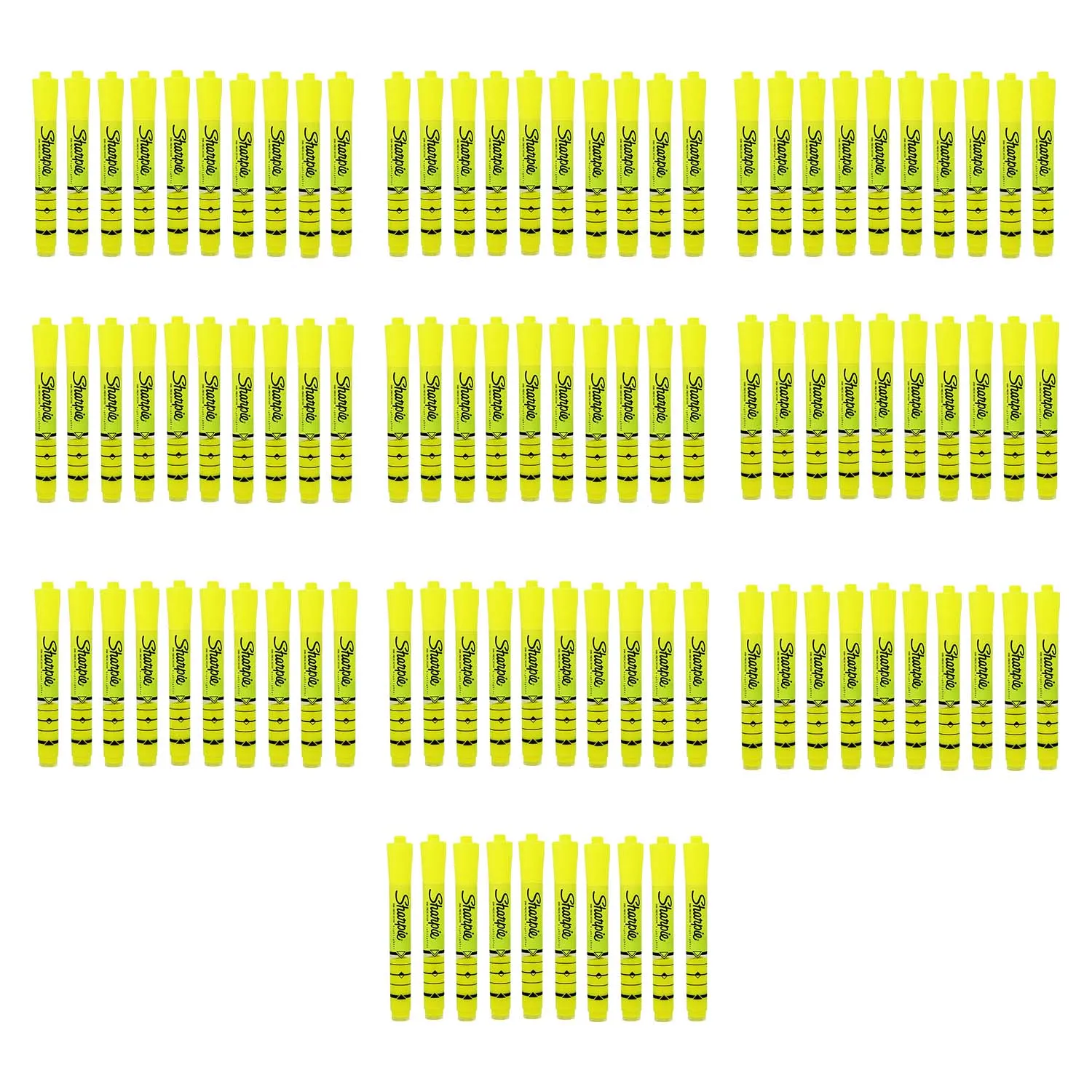 100 Ink Indicator Highlighters in Yellow - Bulk School Supplies Wholesale Case of 100 -Ink Indicator Highlighters