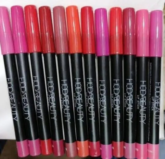 12pcs Huda Beauty Matte Jumbo Lip Pencils