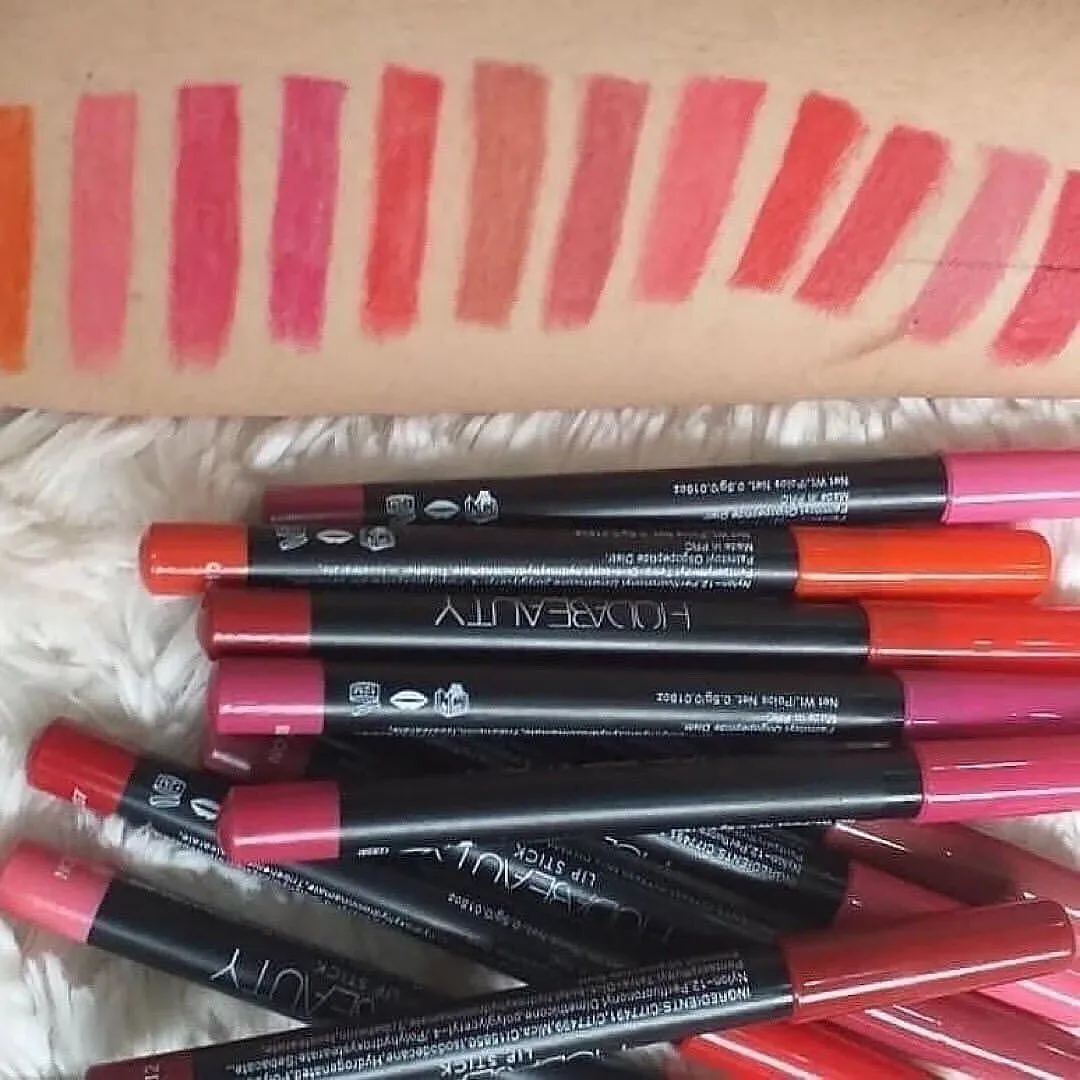 12pcs Huda Beauty Matte Jumbo Lip Pencils