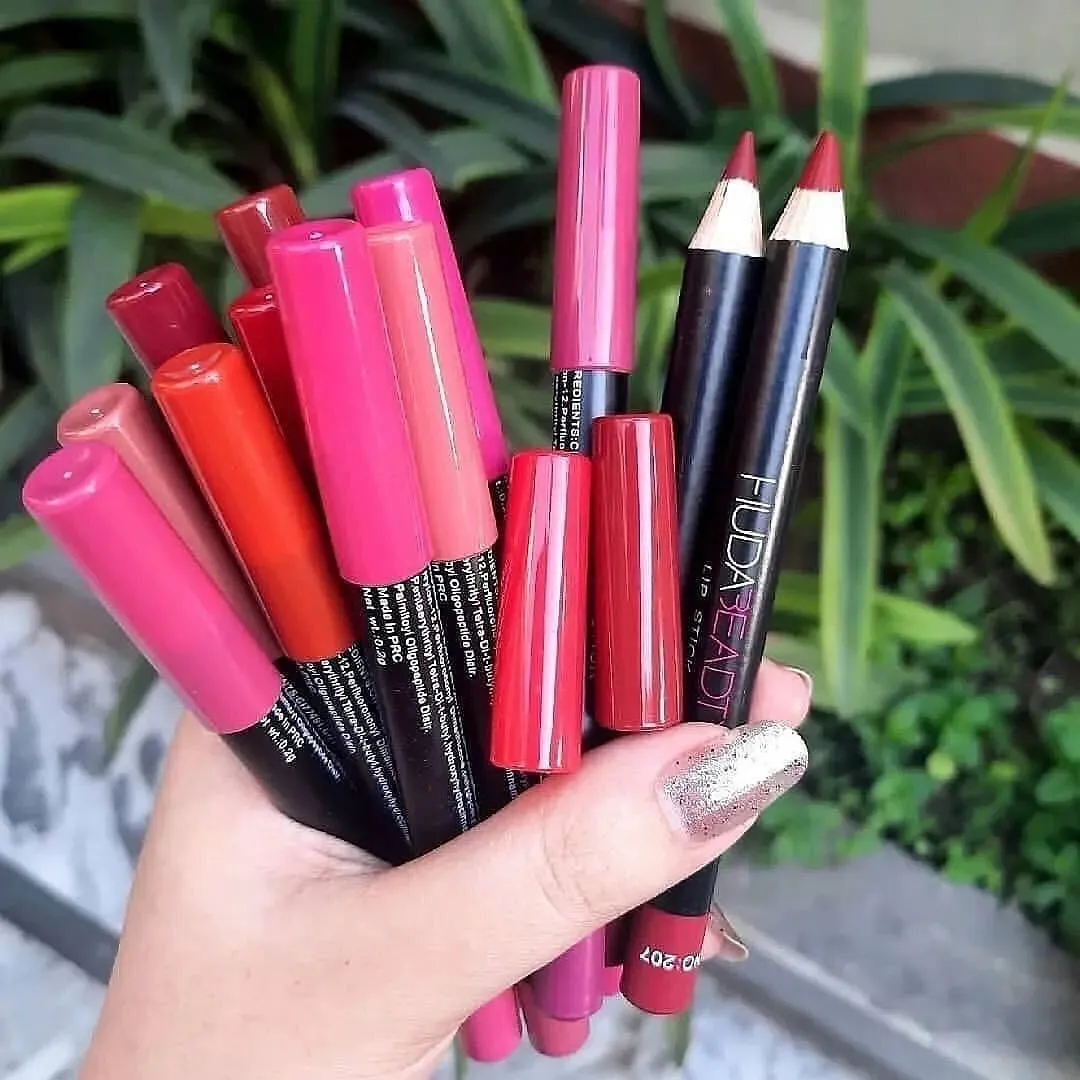 12pcs Huda Beauty Matte Jumbo Lip Pencils