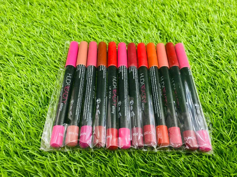 12pcs Huda Beauty Matte Jumbo Lip Pencils