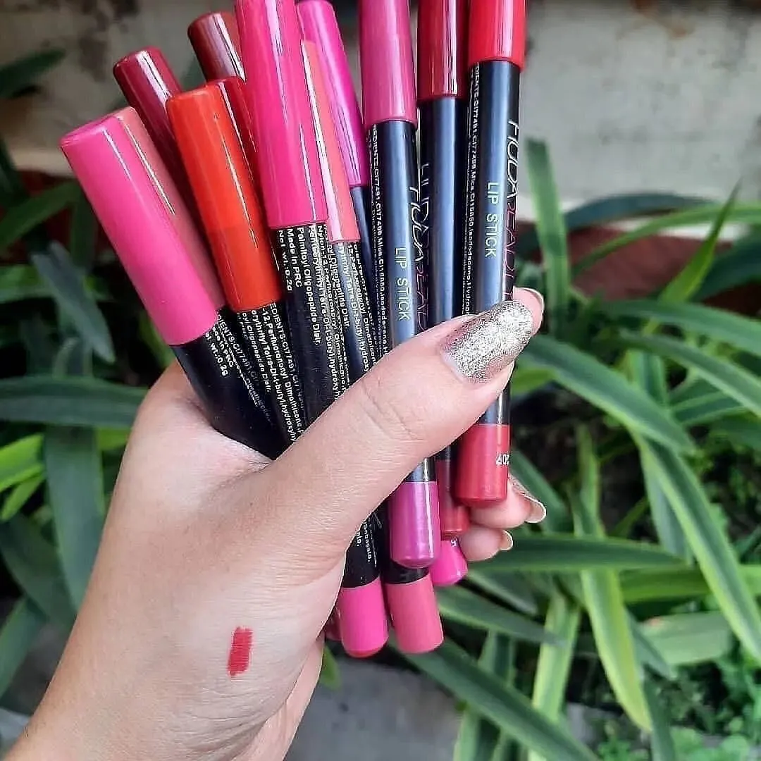 12pcs Huda Beauty Matte Jumbo Lip Pencils