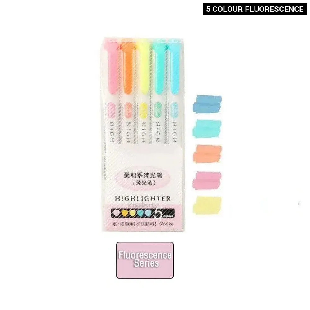 5 10 Colour Dual Tip Highlighters Kawaii Japanese Art Markers