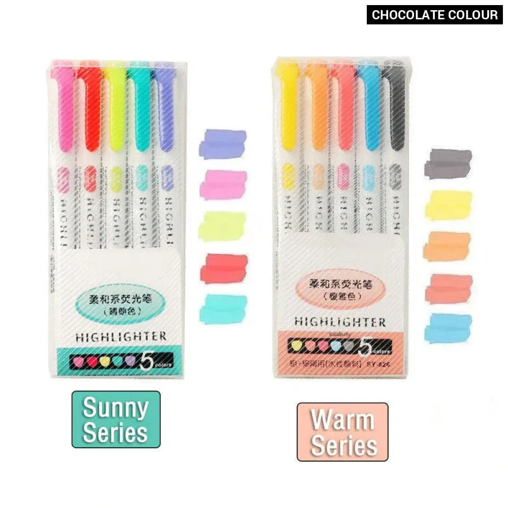 5 10 Colour Dual Tip Highlighters Kawaii Japanese Art Markers