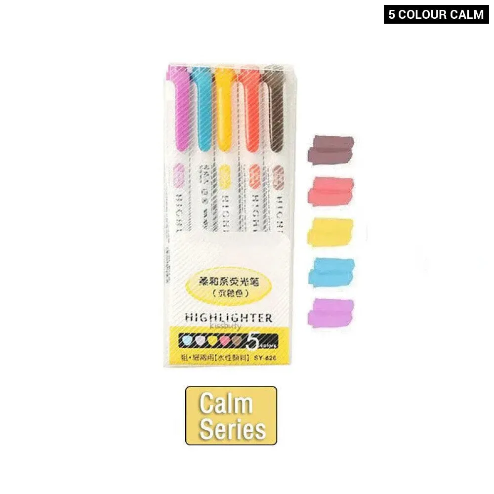 5 10 Colour Dual Tip Highlighters Kawaii Japanese Art Markers