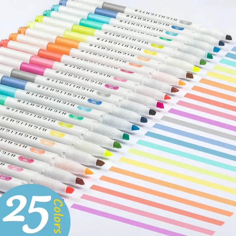5 10 Colour Dual Tip Highlighters Kawaii Japanese Art Markers