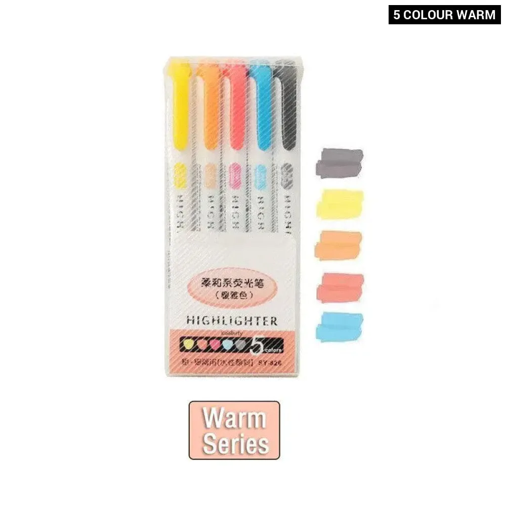 5 10 Colour Dual Tip Highlighters Kawaii Japanese Art Markers