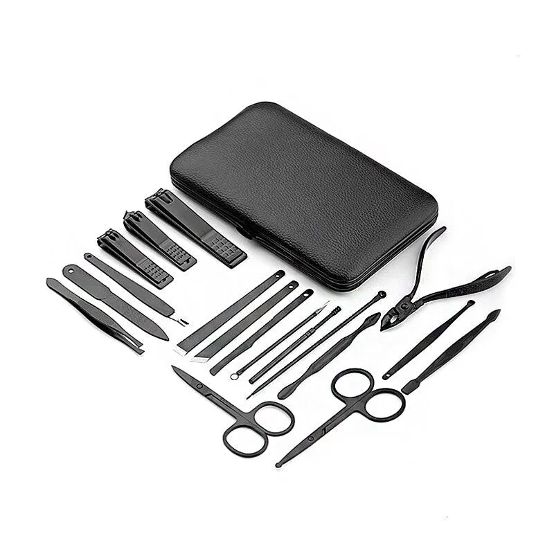 7or 18pcs Manicure Cutters Nail Clipper Set Household Stainless Steel Ear Spoon Pedicure Scissors Tool for Beauty