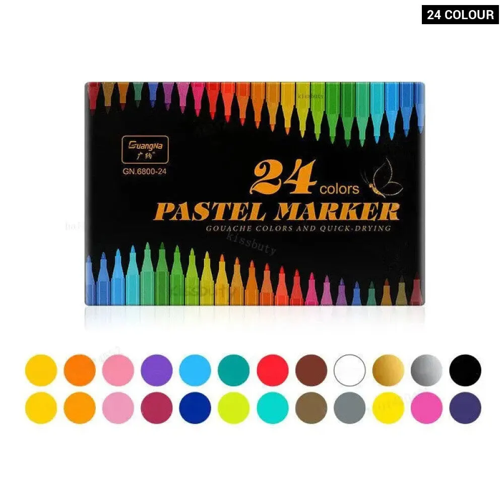 Acrylic Pastel Marker Pens 12 24 36 Colours Graffiti Glass Ceramic Wood Wet Art