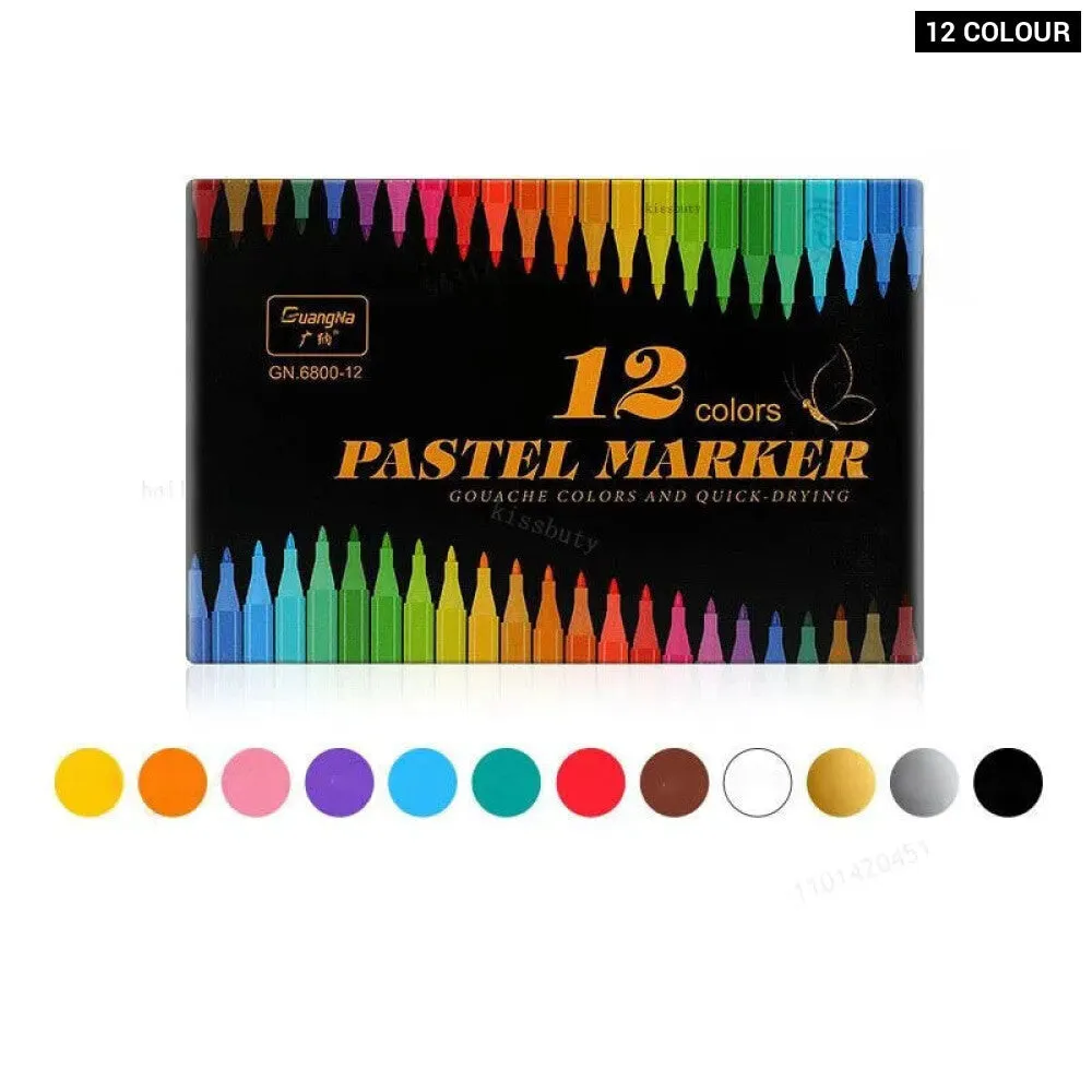 Acrylic Pastel Marker Pens 12 24 36 Colours Graffiti Glass Ceramic Wood Wet Art