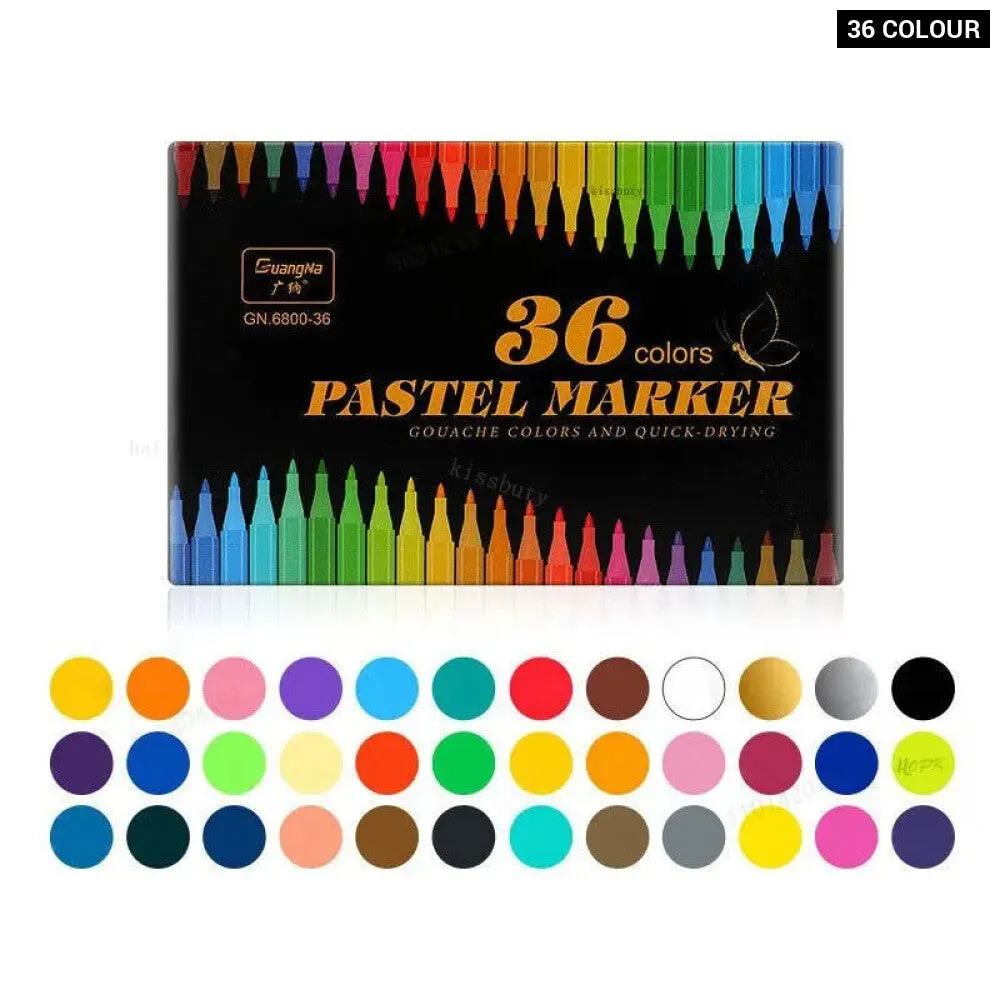 Acrylic Pastel Marker Pens 12 24 36 Colours Graffiti Glass Ceramic Wood Wet Art