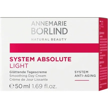 Annemarie Borlind System Absolute Smoothing Day Cream Light 50 ml - Activates the production of collagen and elastin - An ideal makeup base with a light creamy texture Annemarie Borlind
