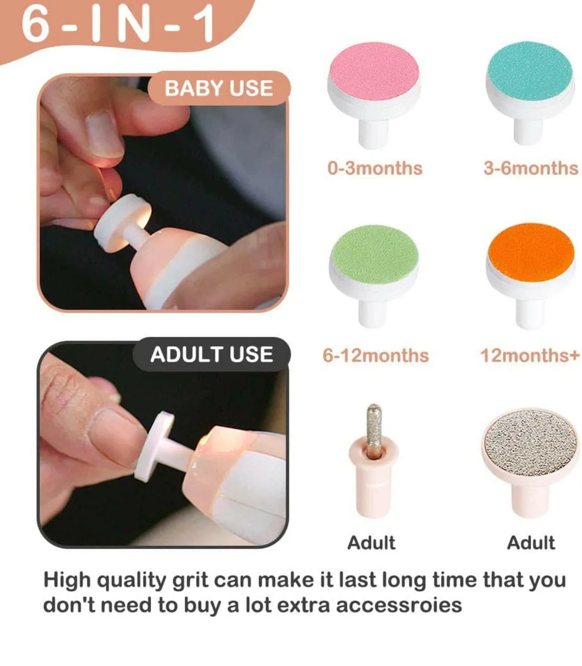 Baby Electric Nail Trimmer By Haakaa