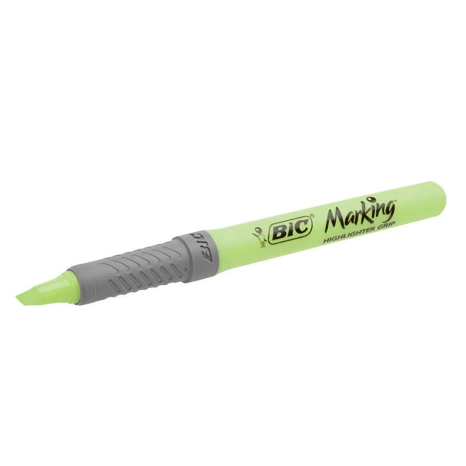 BIC Grip Highlighter Pastel Assorted Set of 6