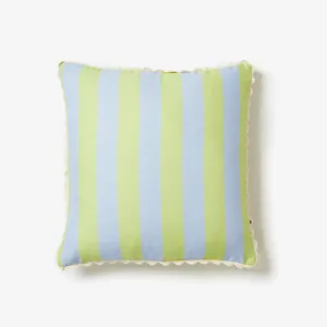 Bold Stripe Blue Lime Cushion