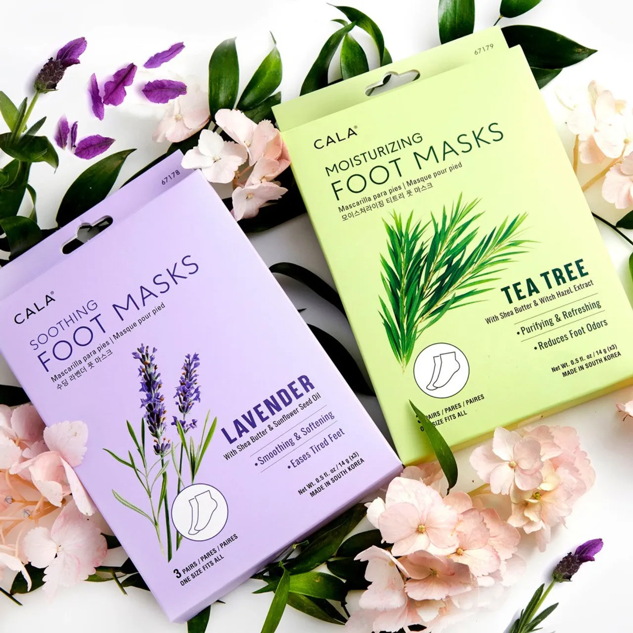 Cala Moisturizing Foot Masks: Tea Tree (3 Pairs)