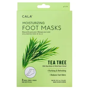 Cala Moisturizing Foot Masks: Tea Tree (3 Pairs)
