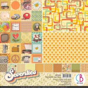 Ciao Bella The Seventies Patterns Pad 12"x12" 8/Pkg
