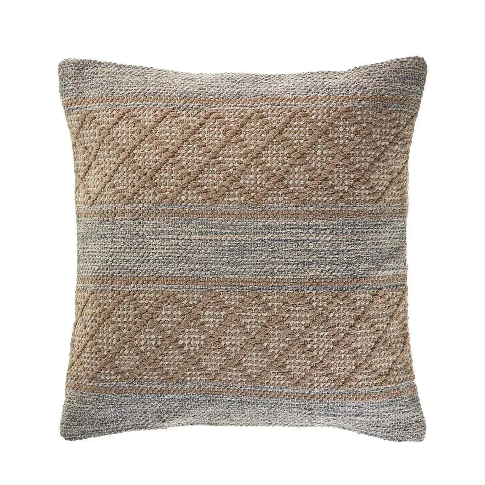 Criss Cross Beige  LR07432 Throw Pillow
