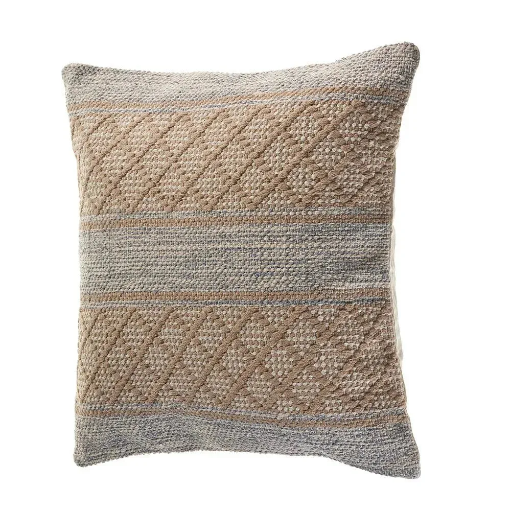 Criss Cross Beige  LR07432 Throw Pillow