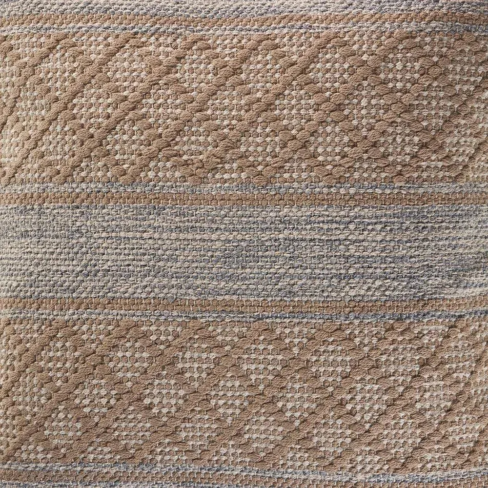 Criss Cross Beige  LR07432 Throw Pillow