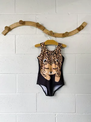 Demure Cheetah Bathing Suit, 6-8 years