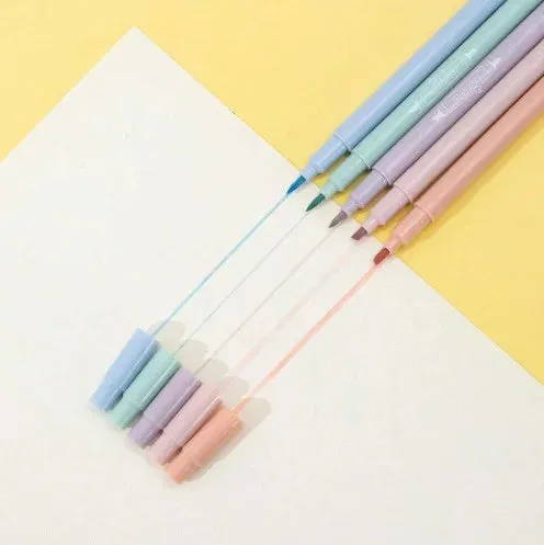 Double Head Round Pastel Highlighters