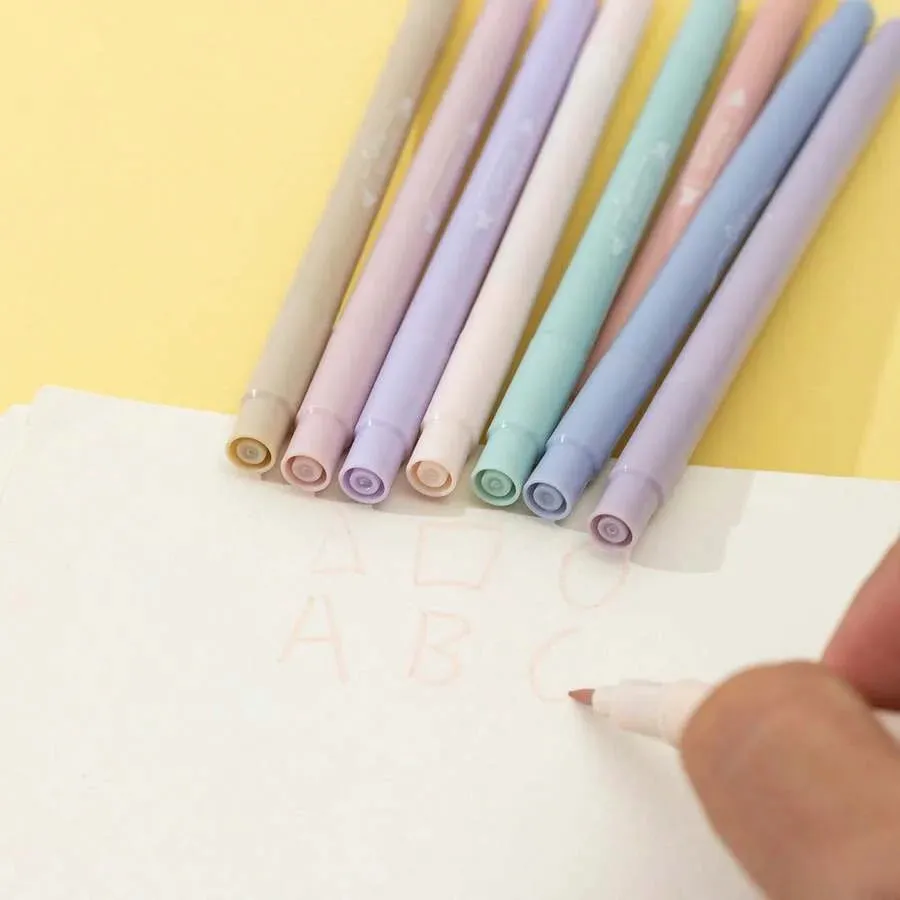 Double Head Round Pastel Highlighters
