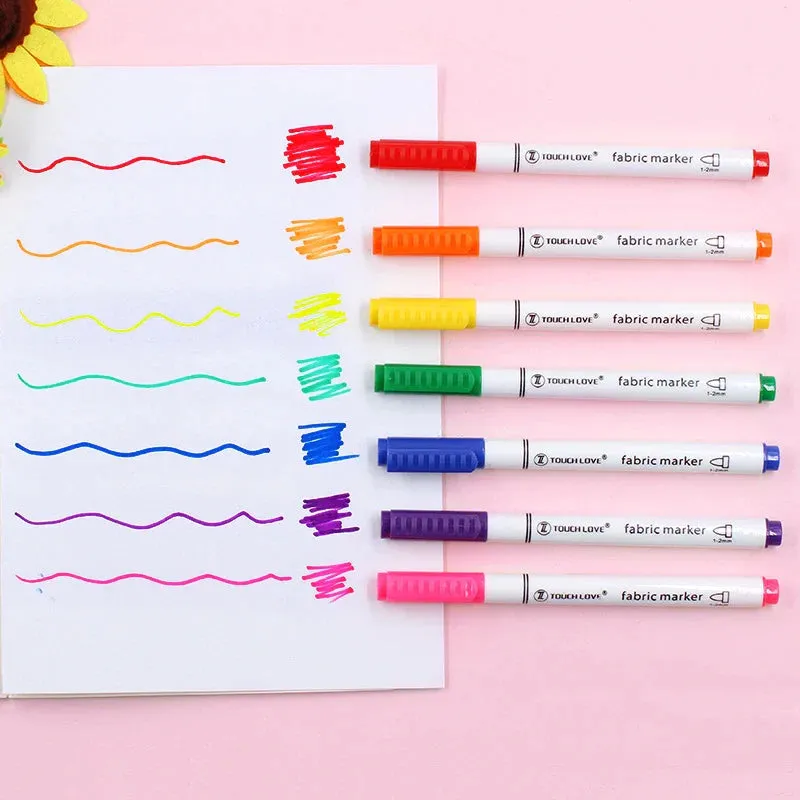 Fabric Paint Marker Set 8 Colours for Diy Crafts t Shirts Textiles