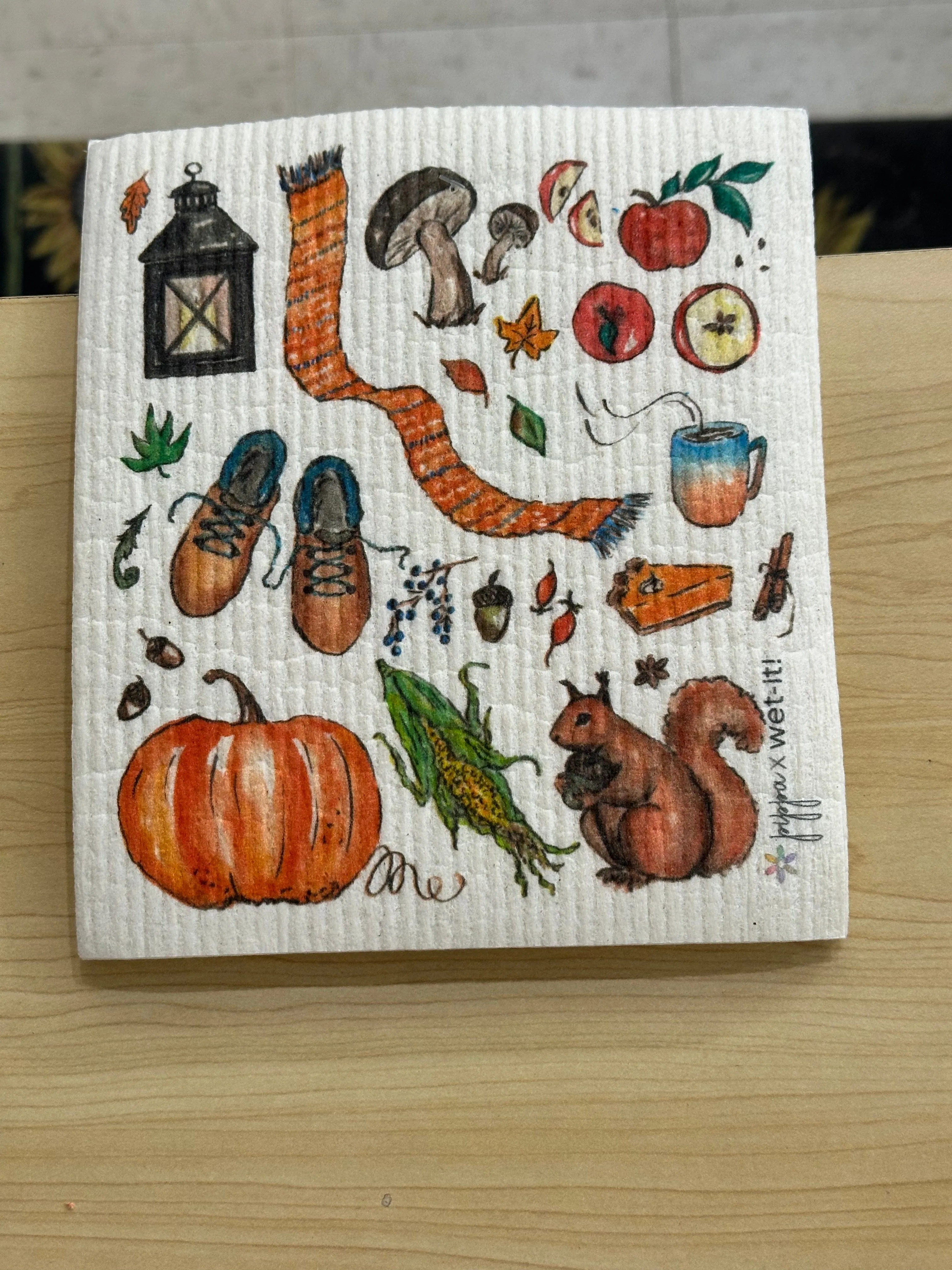 Fall Fun Wet It! Kitchen Cloth