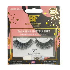Faux Mink 3D Eyelashes Louise No. 113(Textured and intense outerly)