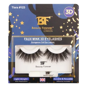Faux Mink 3D Eyelashes-Tiara No. 123 (Gorgeous Cat Eye)