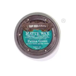 Finnabair Art Alchemy Matte Wax .68 Fluid Ounce - Patina Green