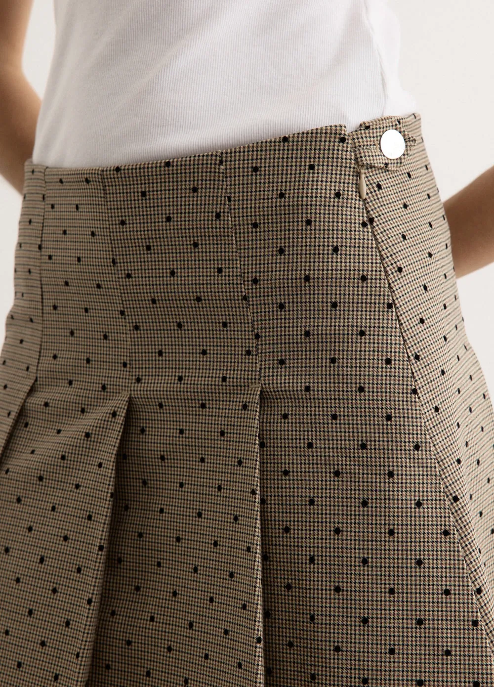 Flock Check Suiting Mini Skirt
