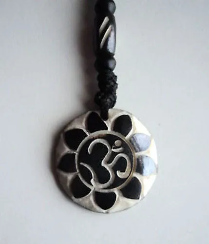 Flower Om Bone Keychain