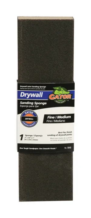Gator 10 in. L X 3 in. W X 1 in. 120/80 Grit Assorted Sanding Sponge