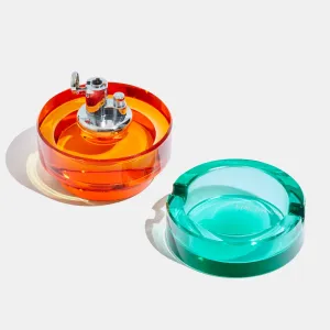 Glass Tabletop Lighter in Tropical Punch