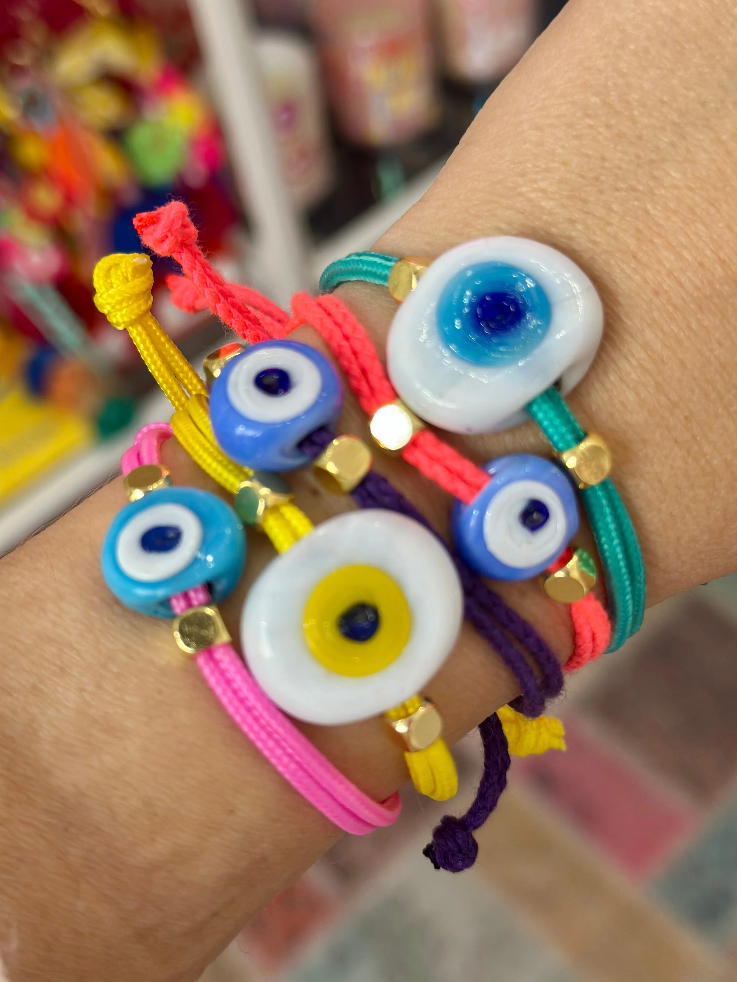 Greek eye bracelet grey small