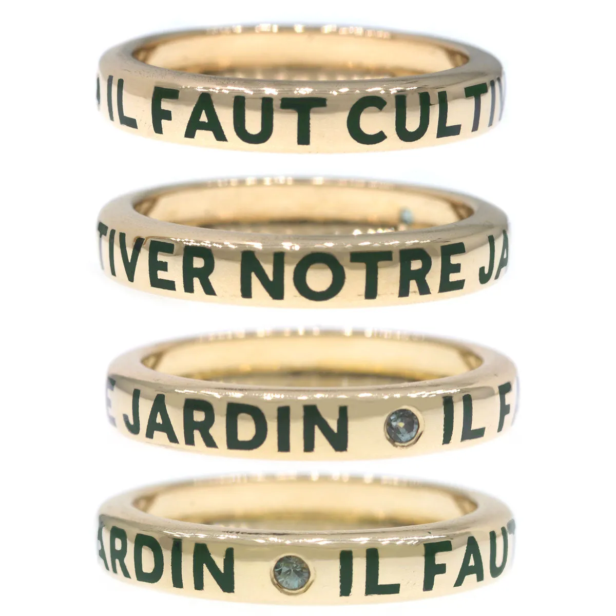 Il Faut Cultiver Notre Jardin Slender Band Ring