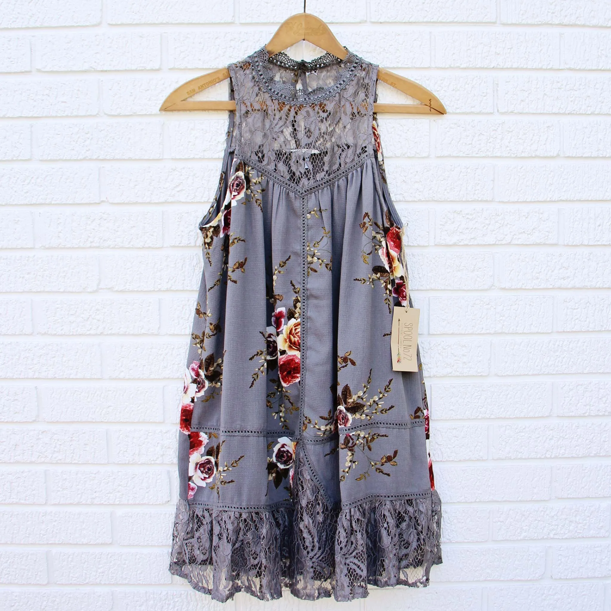 Lace Gypsy Dress in Shadow