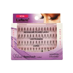 LaFlare Velvet Remy 10 Strand Long Individual Eyelashes (Available in a pack of 24)