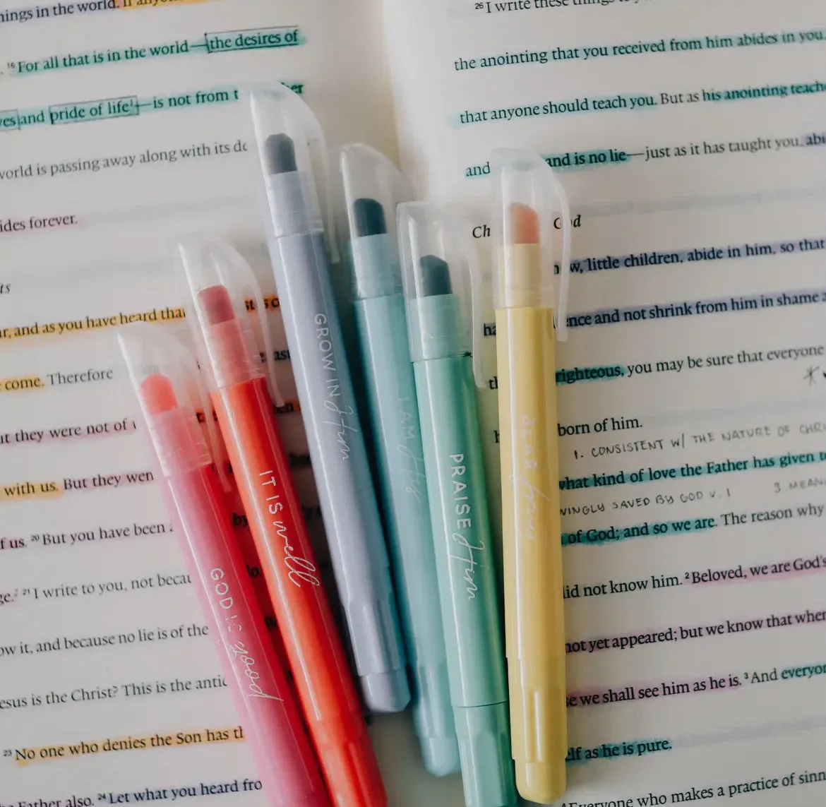 Pastel Bible Highlighter Set
