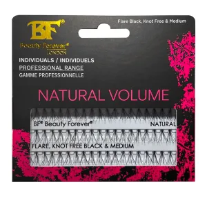 Professional Individual Lashes, 5 Ply Flare Black, Knot Free & Medium For Natural Volume (BF1002-Medium)
