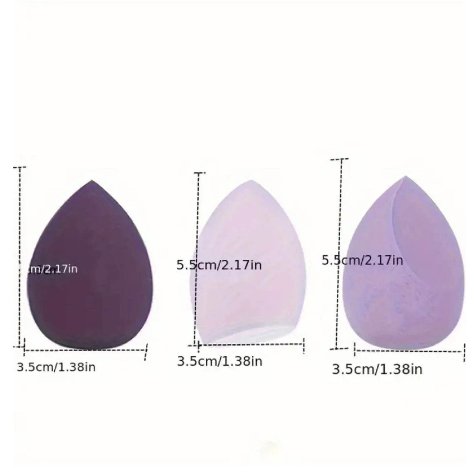Purple Makeup Sponge Set - 4pcs