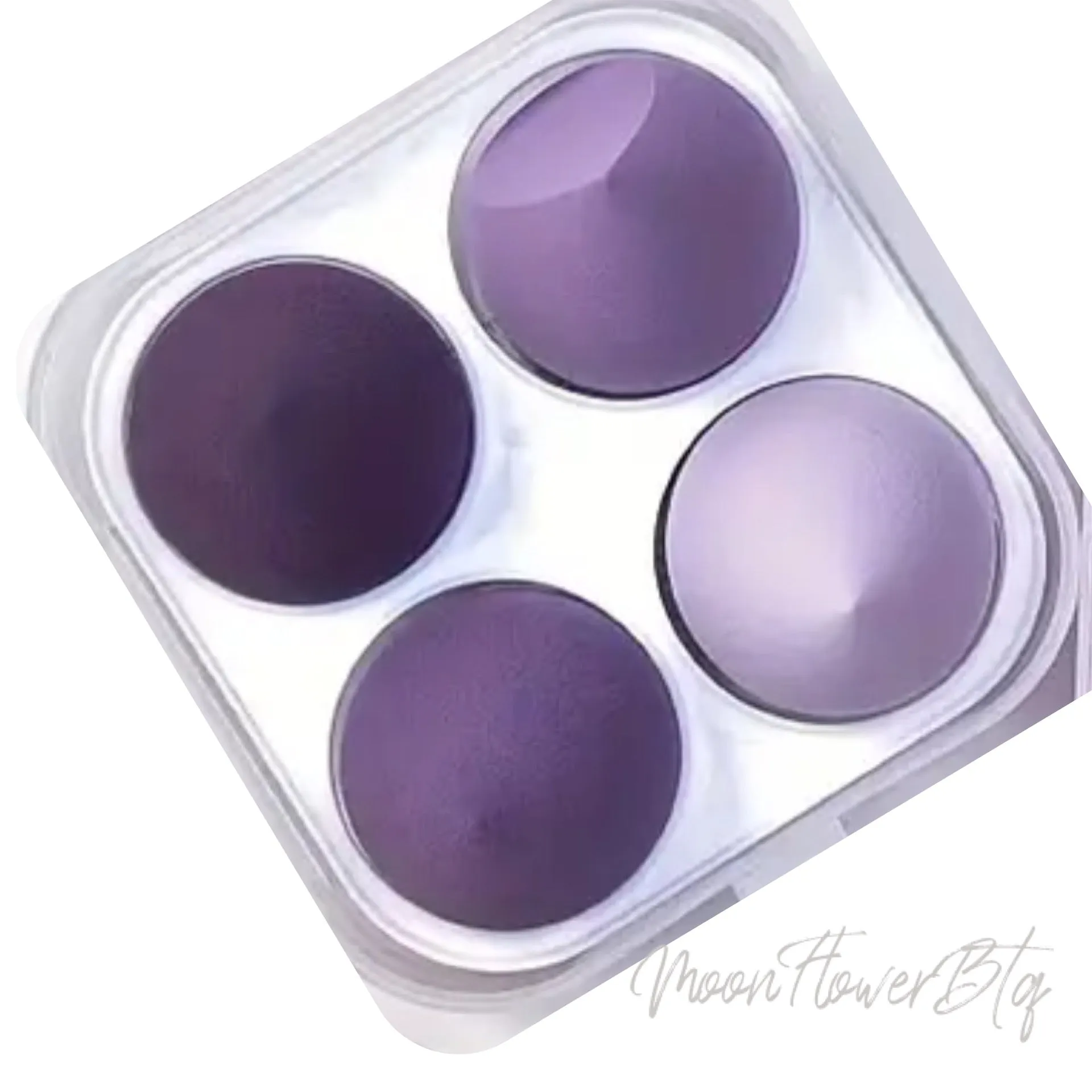 Purple Makeup Sponge Set - 4pcs