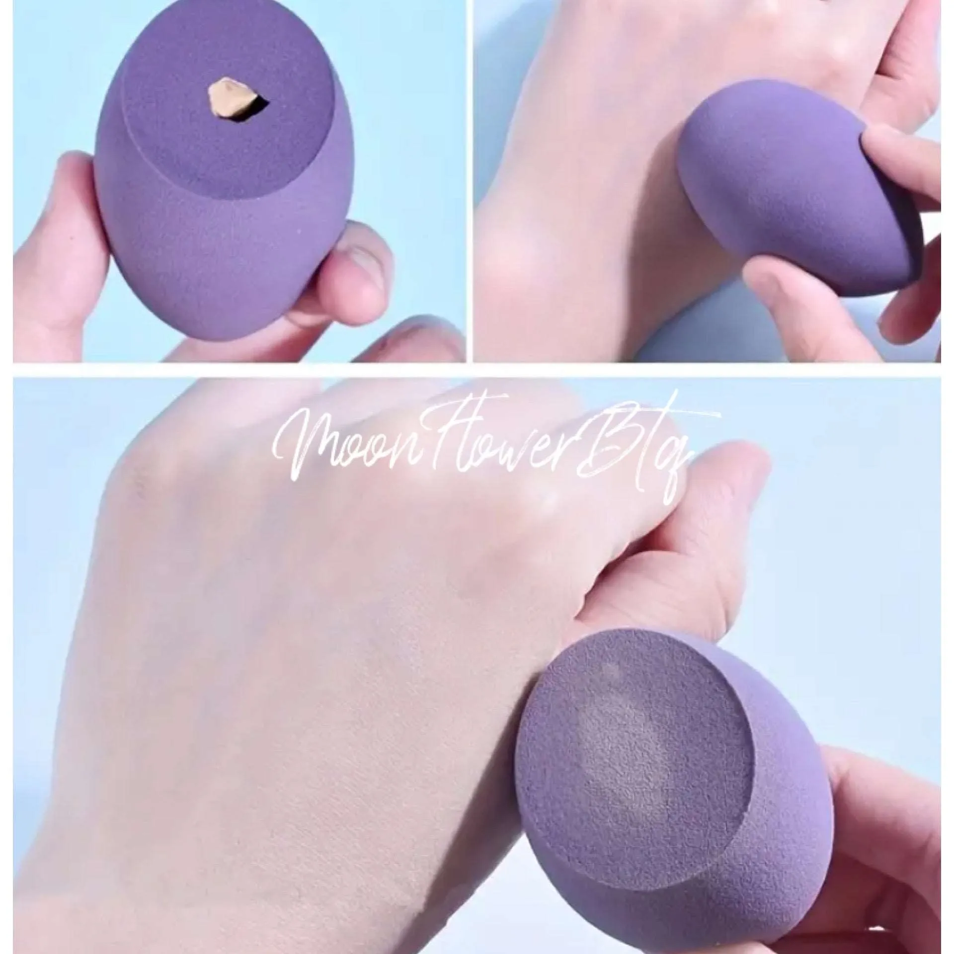 Purple Makeup Sponge Set - 4pcs