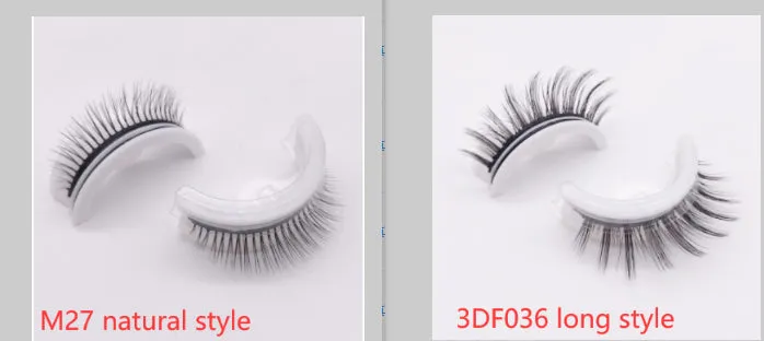 Reusable 3D Mink Natural False Eyelashes Self Adhesive Glue Free Makeup Eyelash Extension Silk