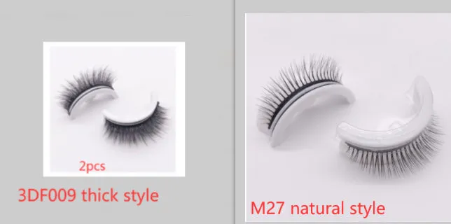 Reusable 3D Mink Natural False Eyelashes Self Adhesive Glue Free Makeup Eyelash Extension Silk