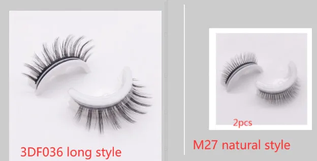 Reusable 3D Mink Natural False Eyelashes Self Adhesive Glue Free Makeup Eyelash Extension Silk