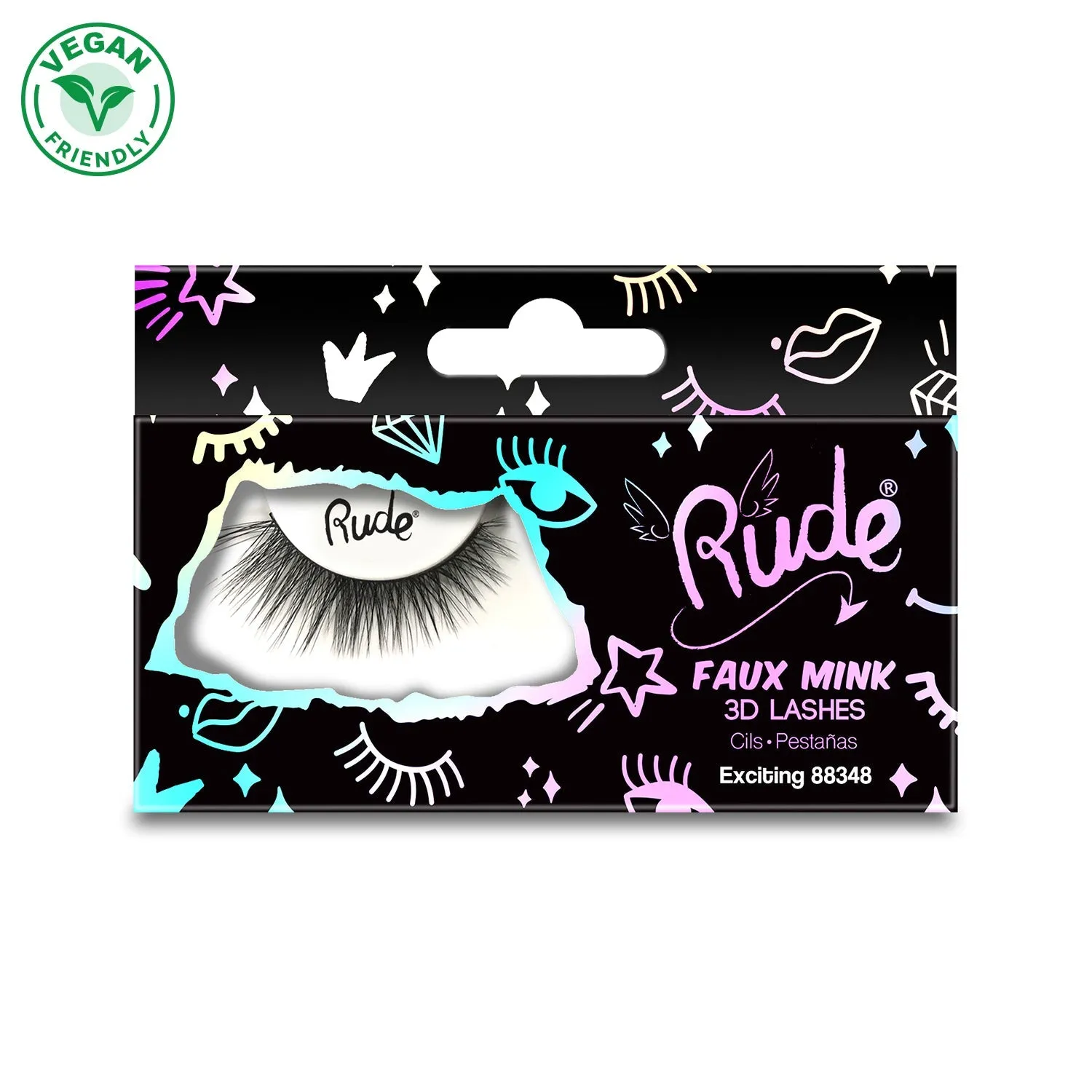 Rude - Essential Faux Mink 3D Lashes - Exciting